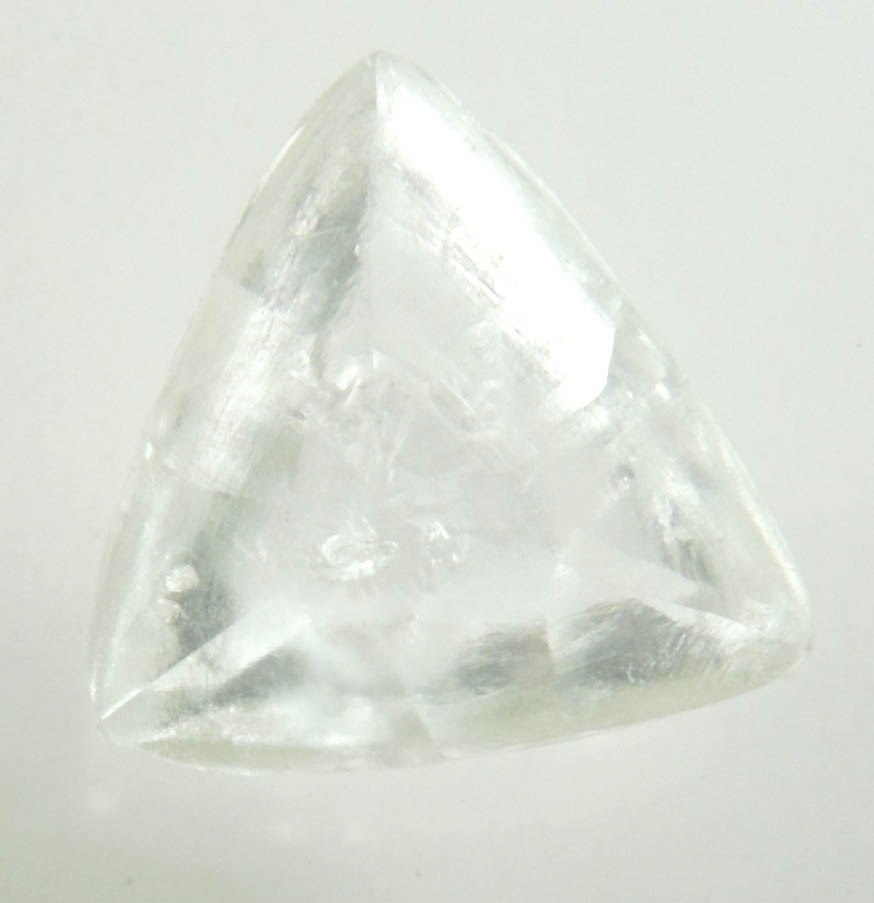 Diamond (0.67 carat cuttable pale-yellow macle, twinned rough diamond) from Diavik Mine, East Island, Lac de Gras, Northwest Territories, Canada