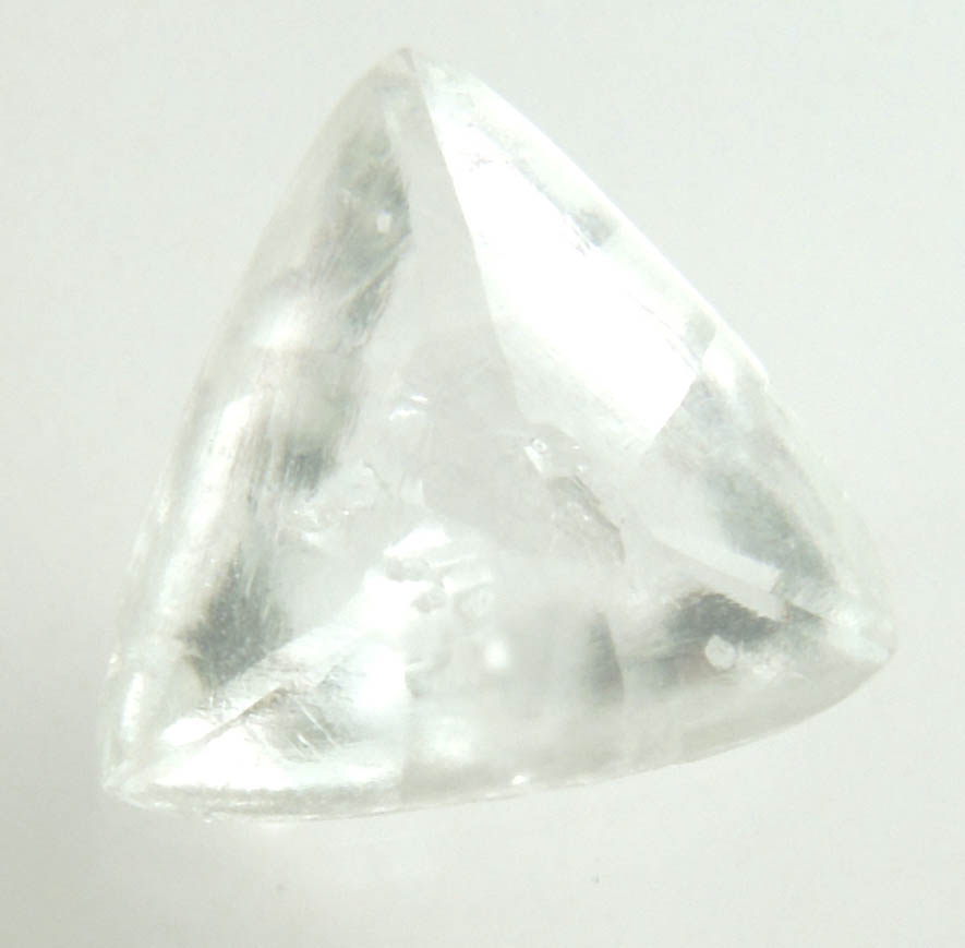 Diamond (0.67 carat cuttable pale-yellow macle, twinned rough diamond) from Diavik Mine, East Island, Lac de Gras, Northwest Territories, Canada