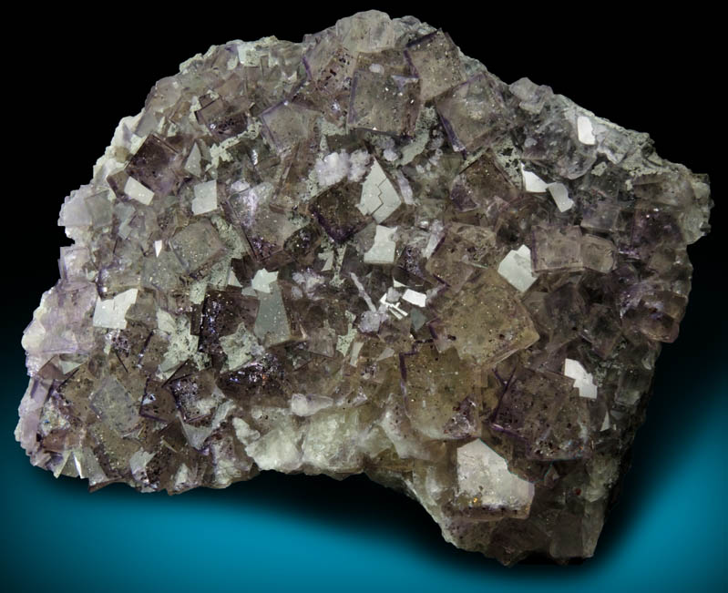 Fluorite with Chalcopyrite inclusions plus minor Calcite from Seata Mine, Aysgarth, Wensleydale, North Yorkshire, England