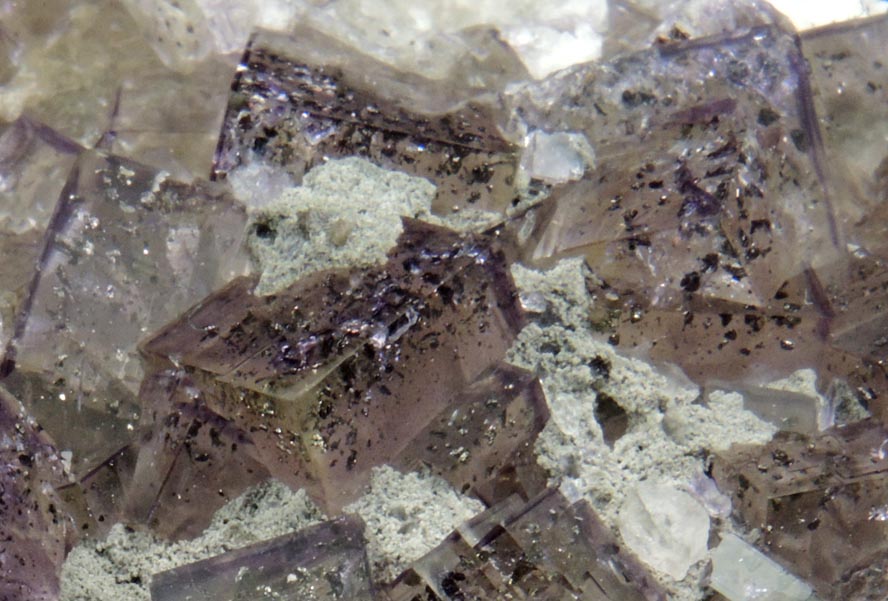 Fluorite with Chalcopyrite inclusions plus minor Calcite from Seata Mine, Aysgarth, Wensleydale, North Yorkshire, England