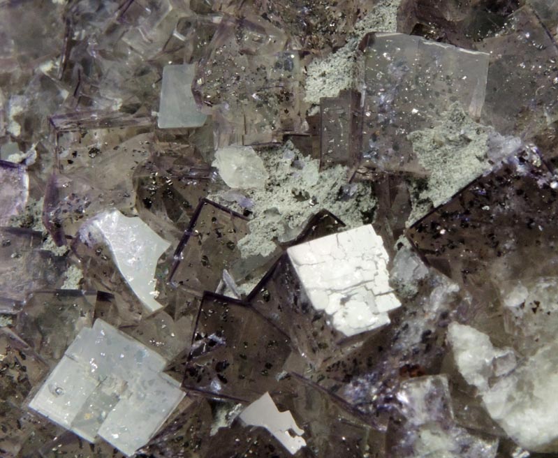 Fluorite with Chalcopyrite inclusions plus minor Calcite from Seata Mine, Aysgarth, Wensleydale, North Yorkshire, England