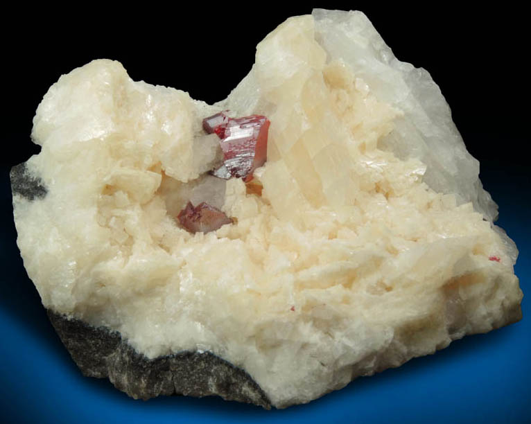 Cinnabar on Dolomite with Quartz from Fenghuang, Xiangxi, Hunan, China