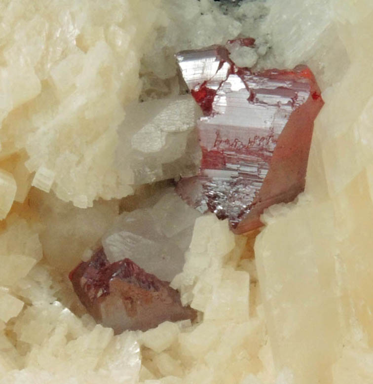 Cinnabar on Dolomite with Quartz from Fenghuang, Xiangxi, Hunan, China