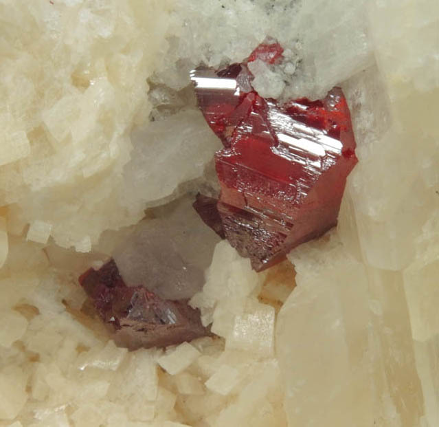 Cinnabar on Dolomite with Quartz from Fenghuang, Xiangxi, Hunan, China