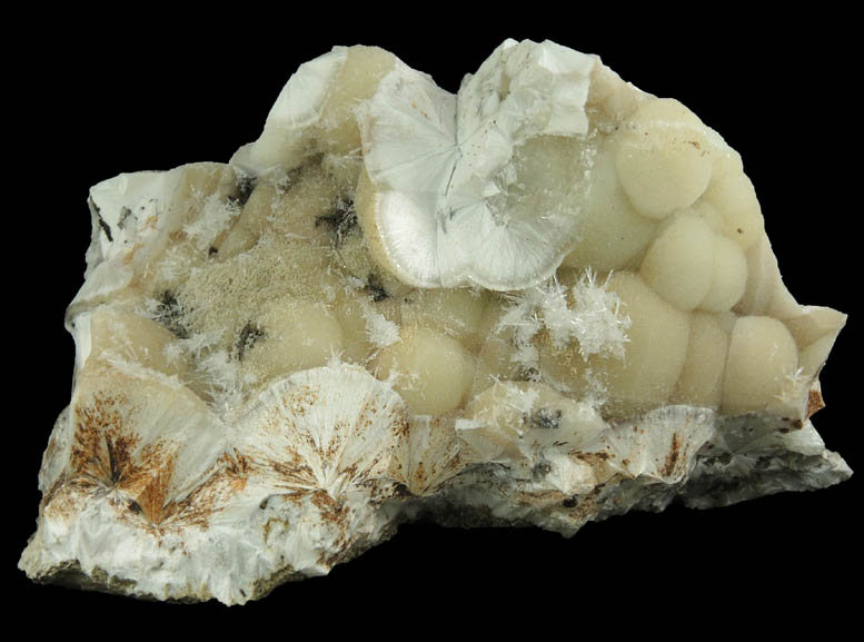 Natrolite on Pectolite from Millington Quarry, Bernards Township, Somerset County, New Jersey