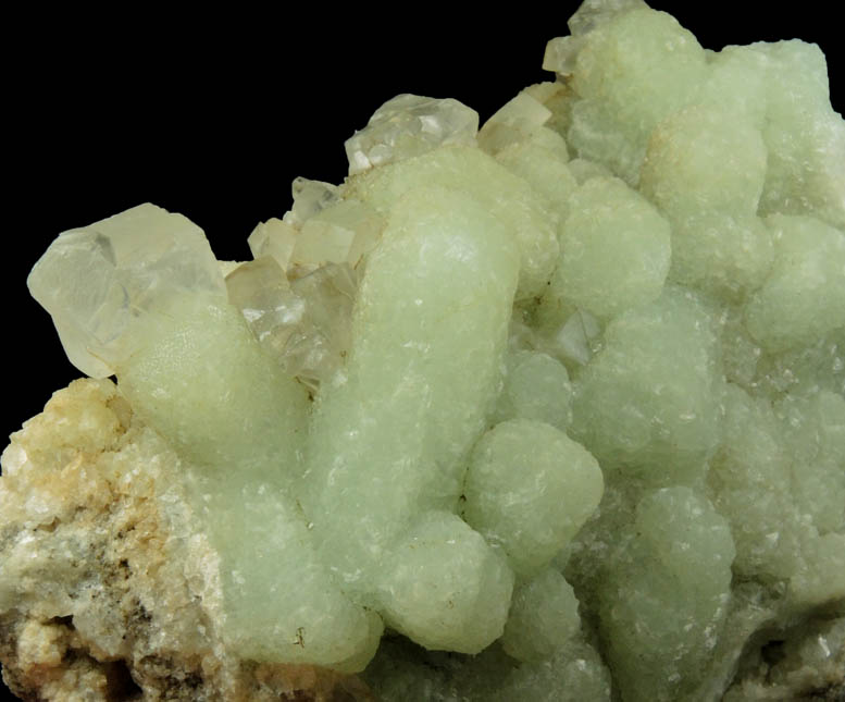 Calcite on Prehnite pseudomorphs after Glauberite from Fanwood Quarry (Weldon Quarry), Watchung, Somerset County, New Jersey