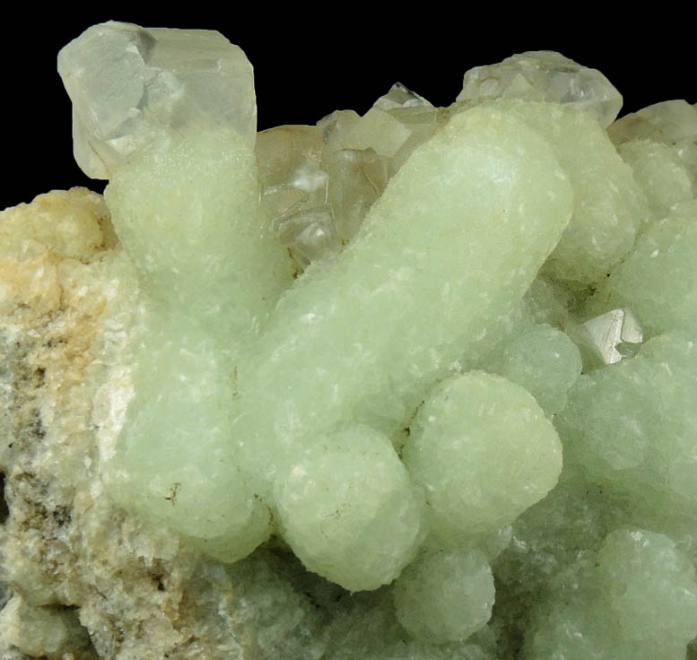Calcite on Prehnite pseudomorphs after Glauberite from Fanwood Quarry (Weldon Quarry), Watchung, Somerset County, New Jersey