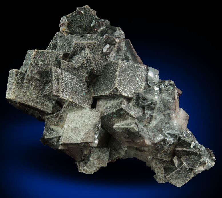 Calcite with minor Rosasite from Santa Eulalia District, Aquiles Serdán, Chihuahua, Mexico