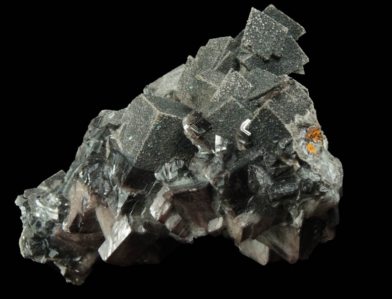 Calcite with minor Rosasite from Santa Eulalia District, Aquiles Serdán, Chihuahua, Mexico