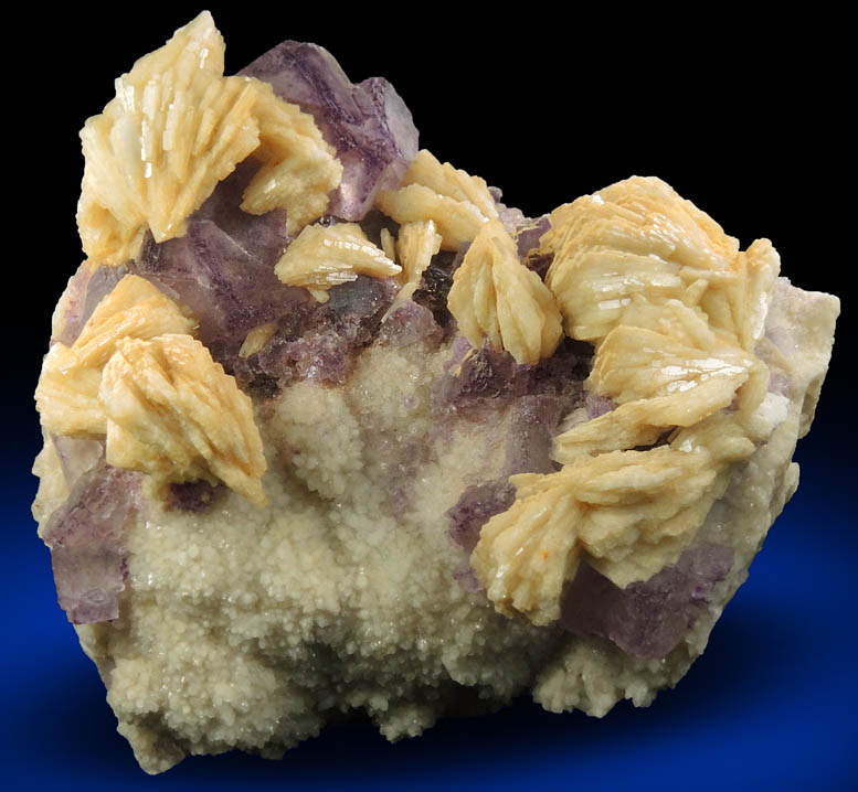 Barite and Fluorite over Quartz from Qinglong Mine, Dachang, Qianxi'nan, Guizhou, China