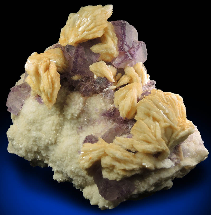 Barite and Fluorite over Quartz from Qinglong Mine, Dachang, Qianxi'nan, Guizhou, China