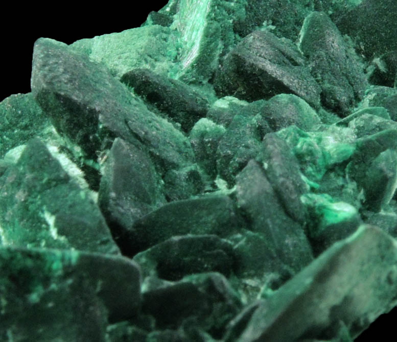 Malachite over Chalcocite-Cuprite pseudomorphs after Azurite from Milpillas Mine, Cuitaca, Sonora, Mexico