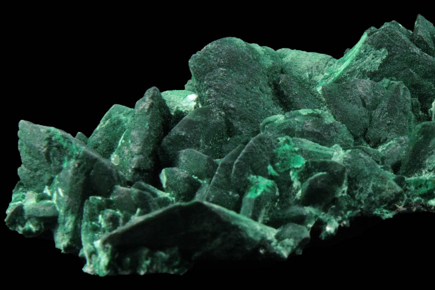 Malachite over Chalcocite-Cuprite pseudomorphs after Azurite from Milpillas Mine, Cuitaca, Sonora, Mexico