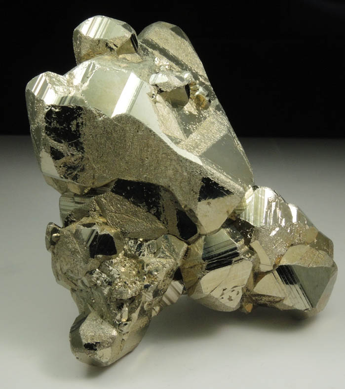 Pyrite (with unusual textured crystal faces) from Huanzala Mine, Huallanca District, Huanuco Department, Peru
