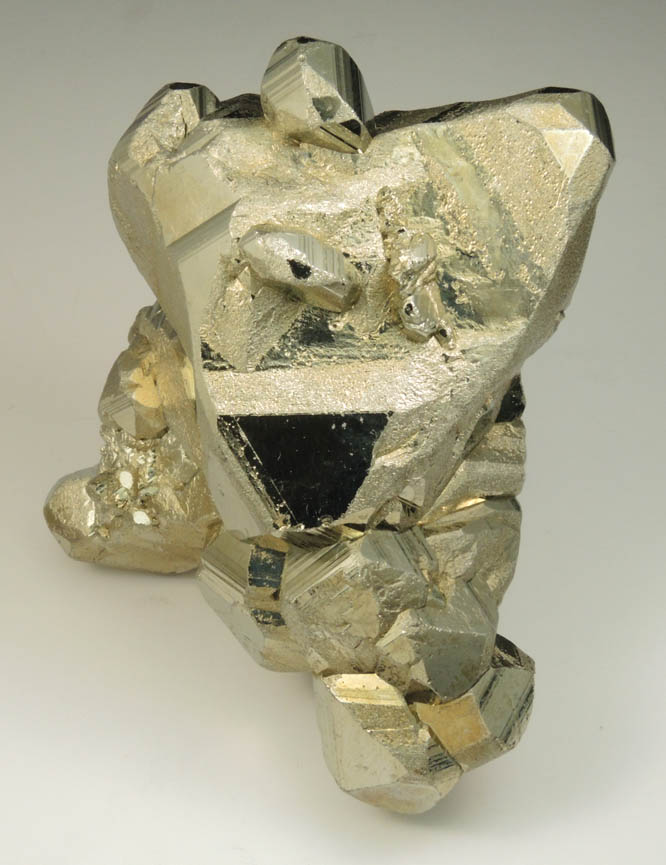 Pyrite (with unusual textured crystal faces) from Huanzala Mine, Huallanca District, Huanuco Department, Peru