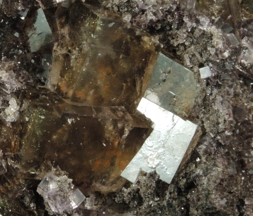 Fluorite with Chalcopyrite inclusions from Seata Mine, Aysgarth, Wensleydale, North Yorkshire, England