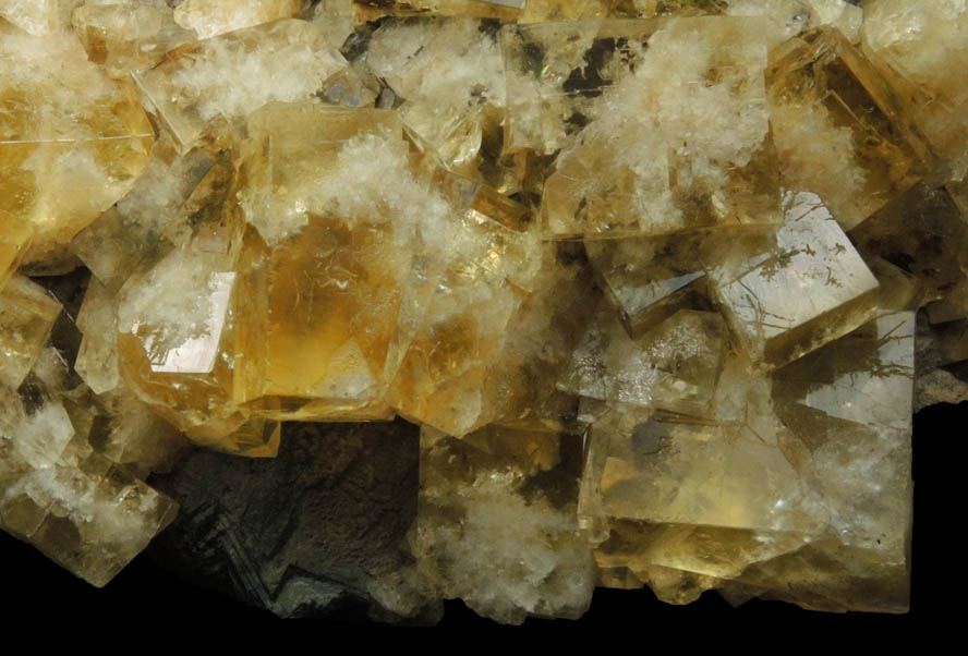 Fluorite on Galena from Hilton Mine, Scordale, 4 km NE of Hilton, Cumbria, England