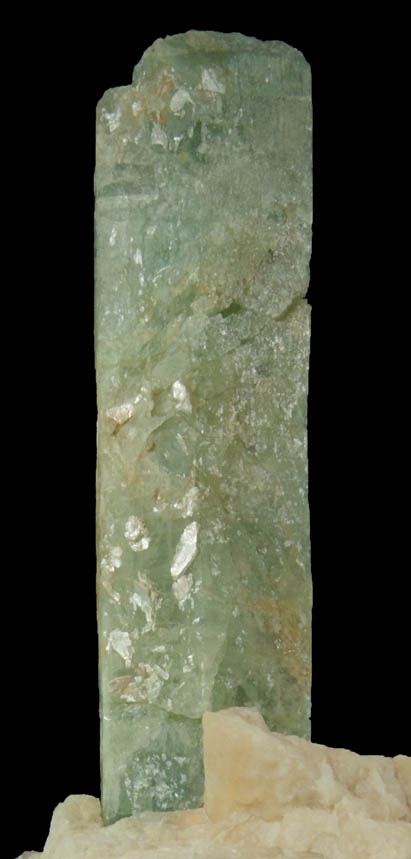 Beryl on Albite from north ridge of Long Hill, Haddam, Middlesex County, Connecticut