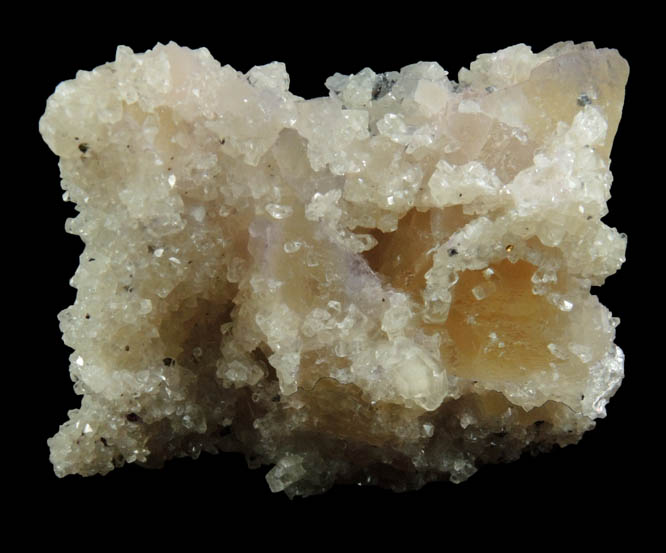 Calcite and Quartz over Fluorite with Sphalerite and Galena from Cave-in-Rock District, Hardin County, Illinois