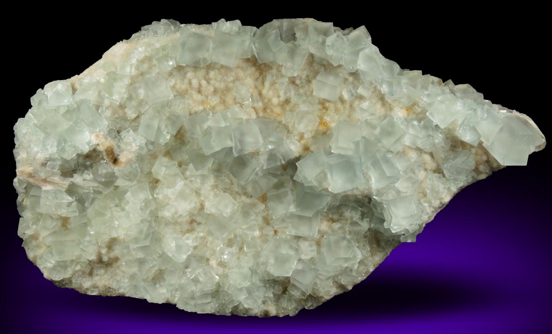 Fluorite with minor Barite over Quartz from Blanchard Mine, Hansonburg District, 8.5 km south of Bingham, Socorro County, New Mexico