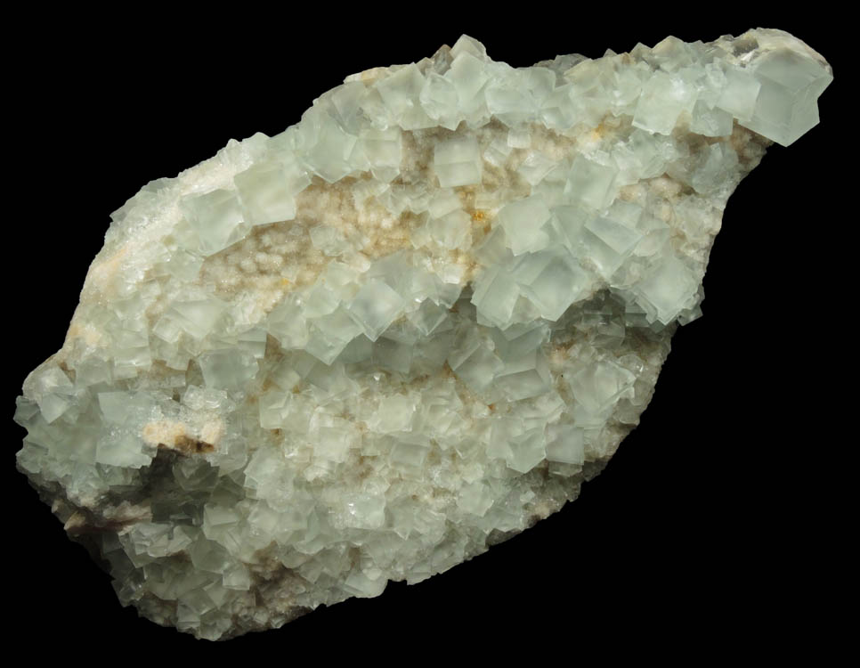 Fluorite with minor Barite over Quartz from Blanchard Mine, Hansonburg District, 8.5 km south of Bingham, Socorro County, New Mexico