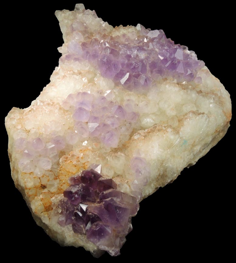 Quartz with overgrowth of Amethyst Quartz from Saltman Prospect, Camp Encore, Sweden, Oxford County, Maine