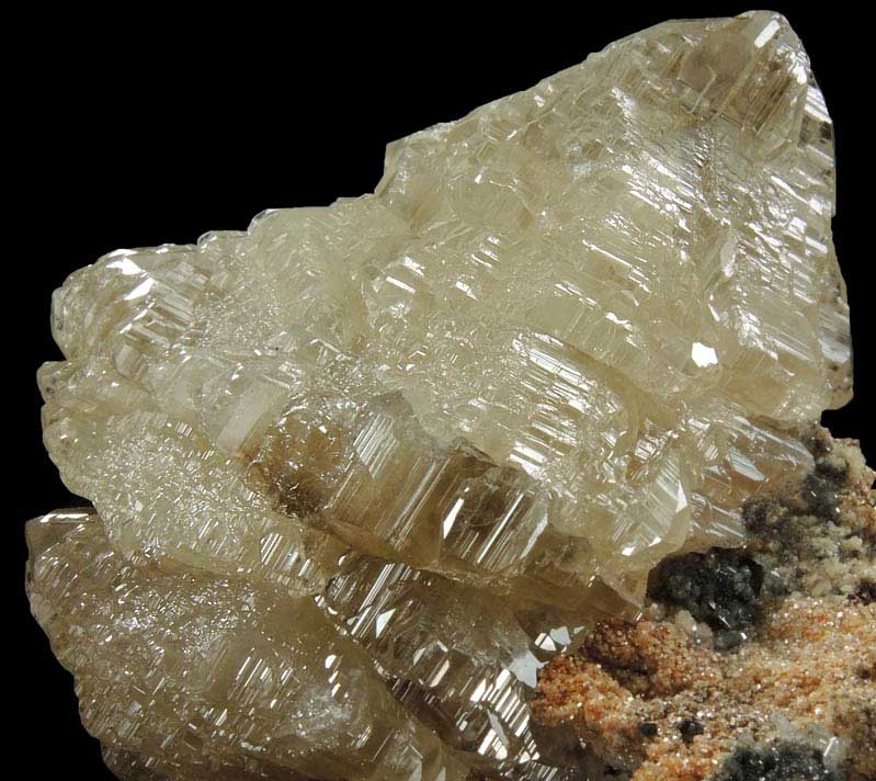 Cerussite (di-pyramidal twinned crystals) over Dolomite from Mibladen, Haute Moulouya Basin, Zeida-Aouli-Mibladen belt, Midelt Province, Morocco