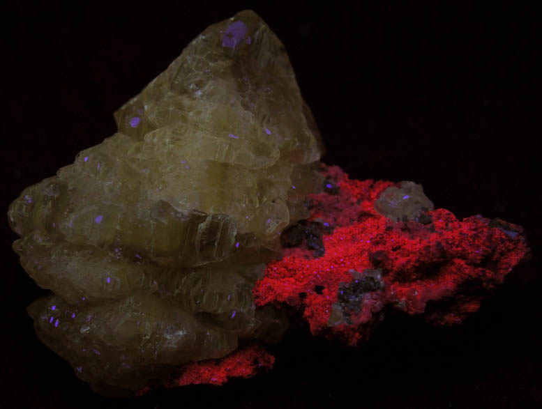 Cerussite (di-pyramidal twinned crystals) over Dolomite from Mibladen, Haute Moulouya Basin, Zeida-Aouli-Mibladen belt, Midelt Province, Morocco