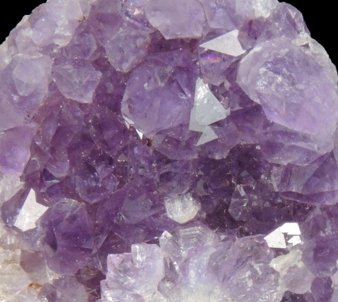 Quartz var. Amethyst Quartz with Hematite inclusions plus Barite from Pearl Station, Thunder Bay District, Ontario, Canada