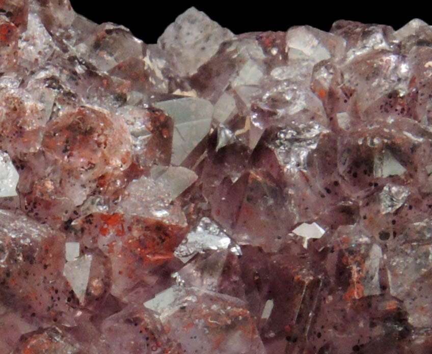 Quartz var. Amethyst Quartz with Hematite inclusions from Pearl Station, Thunder Bay District, Ontario, Canada