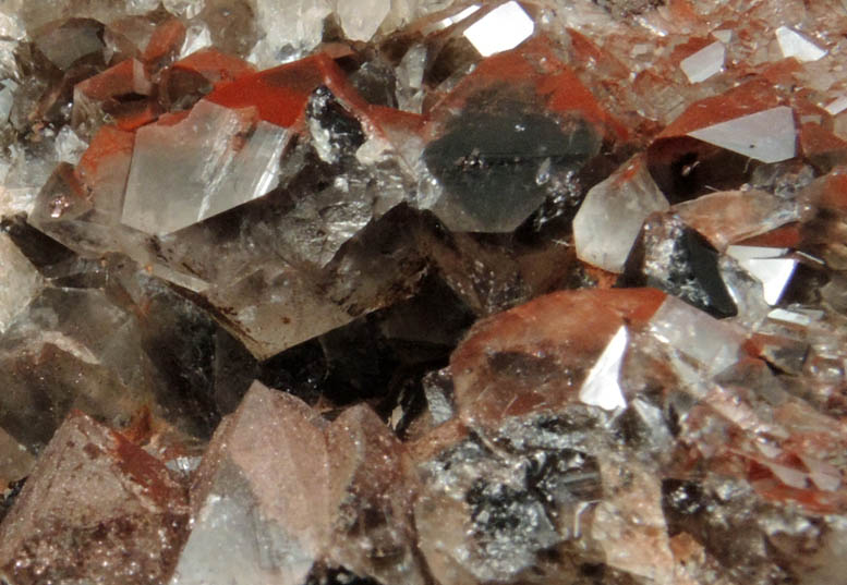 Quartz var. Smoky Quartz with Hematite inclusions from Auchenlosh Quarry, Dalbeattie, Dumfries & Galloway, Scotland