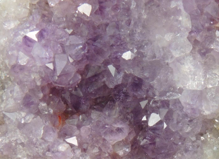 Quartz var. Amethyst Quartz with minor Goethite inclusions from Pearl Station, Thunder Bay District, Ontario, Canada