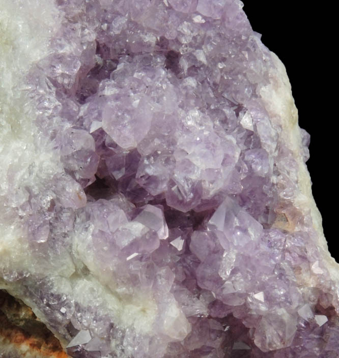 Quartz var. Amethyst Quartz with minor Hematite inclusions from Pearl Station, Thunder Bay District, Ontario, Canada