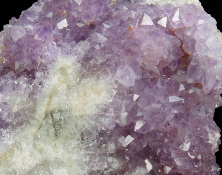 Quartz var. Amethyst Quartz with minor Hematite inclusions from Pearl Station, Thunder Bay District, Ontario, Canada