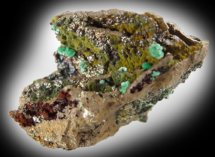 Malachite and Aurichalcite from Kelly Mine, Magdalena District, Socorro County, New Mexico