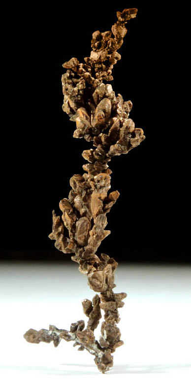 Copper (naturally crystallized native copper) from Itauz Mine, Karaganda Oblast', Kazakhstan