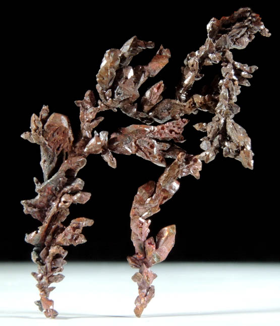 Copper (naturally crystallized native copper crystals) from Itauz Mine, Karaganda Oblast', Kazakhstan