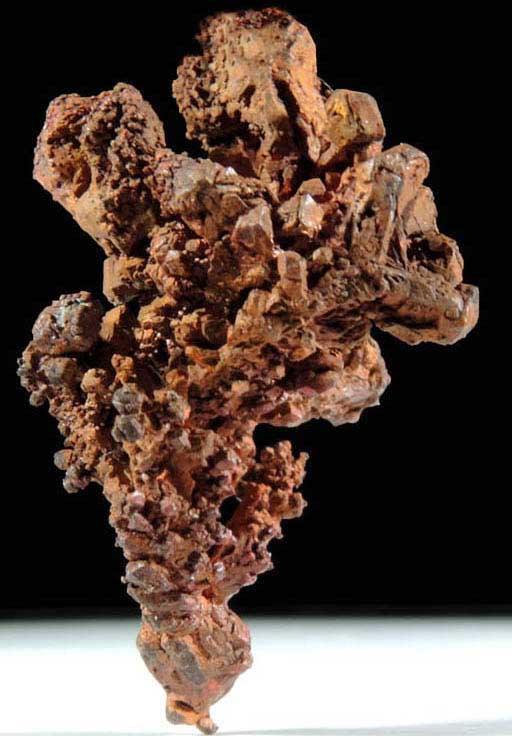 Copper (crystallized native copper crystals) from Tsumeb Mine, Otavi-Bergland District, Oshikoto, Namibia