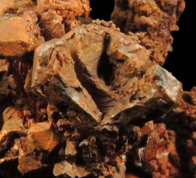 Copper (crystallized native copper crystals) from Tsumeb Mine, Otavi-Bergland District, Oshikoto, Namibia