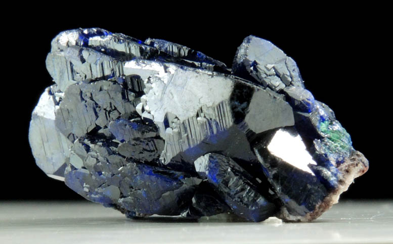 Azurite with Malachite core from Milpillas Mine, Cuitaca, Sonora, Mexico