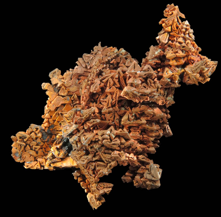 Copper (naturally crystallized native copper crystals) from Rubtovskiy (Rubtsovskoe) District, Rudnyi Altai, Altai Krai, Russia