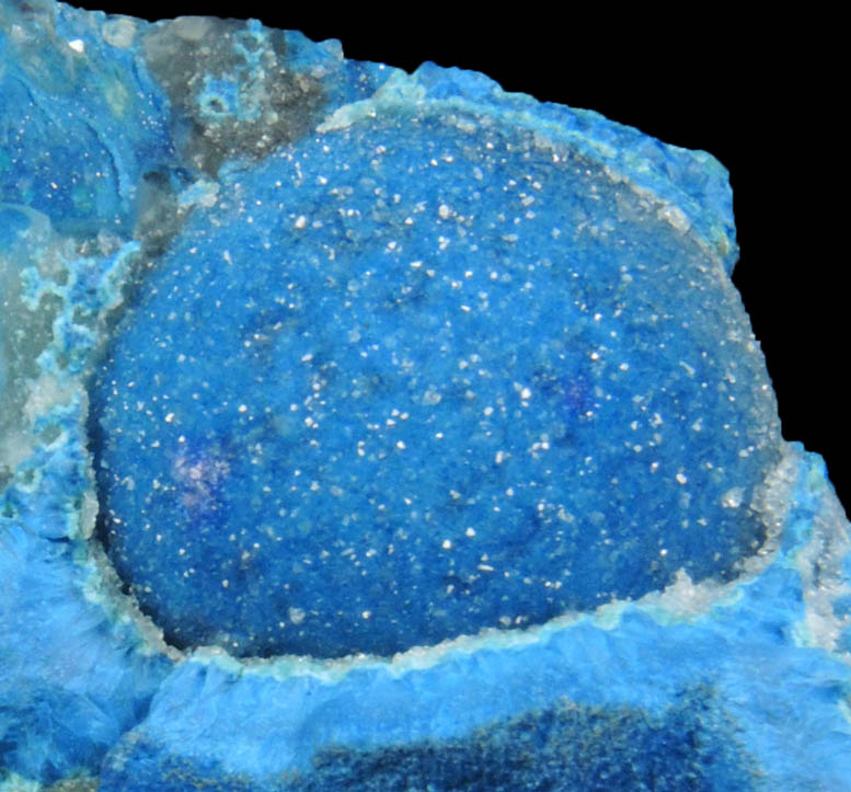 Quartz over Shattuckite from Kandesei, Kaokoveld, Namibia