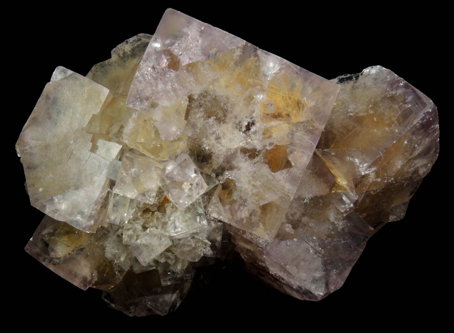 Fluorite over Siderite from (West Pastures Mine), Weardale District, County Durham, England