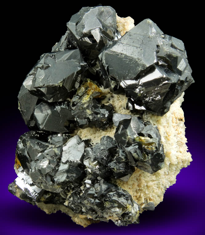 Sphalerite (exhibiting selective fluorescence) from Deveti Septemvri Mine, Madan District, Rhodope Mountains, Bulgaria