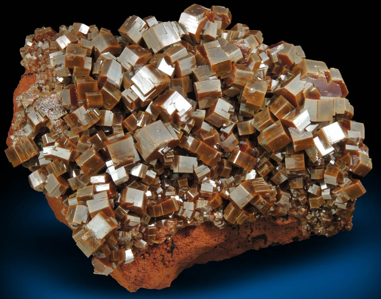 Vanadinite with microscopic Hematite inclusions from Mibladen, Haute Moulouya Basin, Zeida-Aouli-Mibladen belt, Midelt Province, Morocco