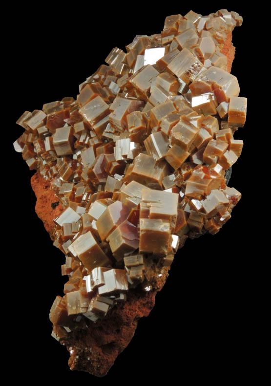 Vanadinite with microscopic Hematite inclusions from Mibladen, Haute Moulouya Basin, Zeida-Aouli-Mibladen belt, Midelt Province, Morocco