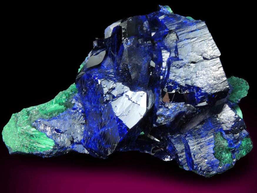 Azurite internally altered to Malachite from Milpillas Mine, Cuitaca, Sonora, Mexico