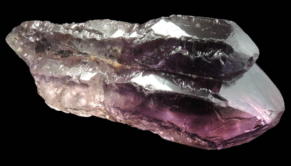 Quartz var. Ametrine Crystal (rare combination of amethyst and citrine) from Anahi Mine, La Gaiba District, Angel Sandoval Province, Santa Cruz Department, Bolivia