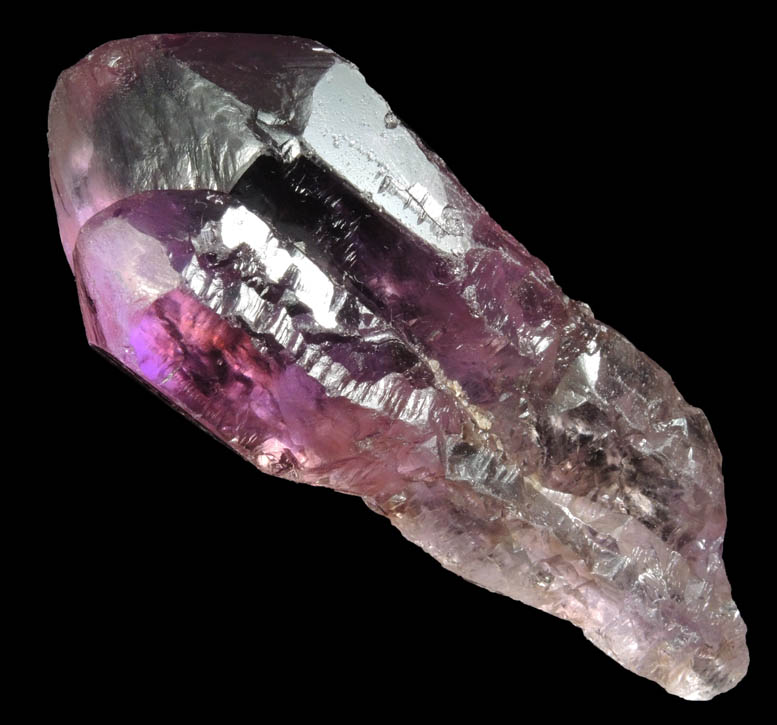 Quartz var. Ametrine Crystal (rare combination of amethyst and citrine) from Anahi Mine, La Gaiba District, Angel Sandoval Province, Santa Cruz Department, Bolivia