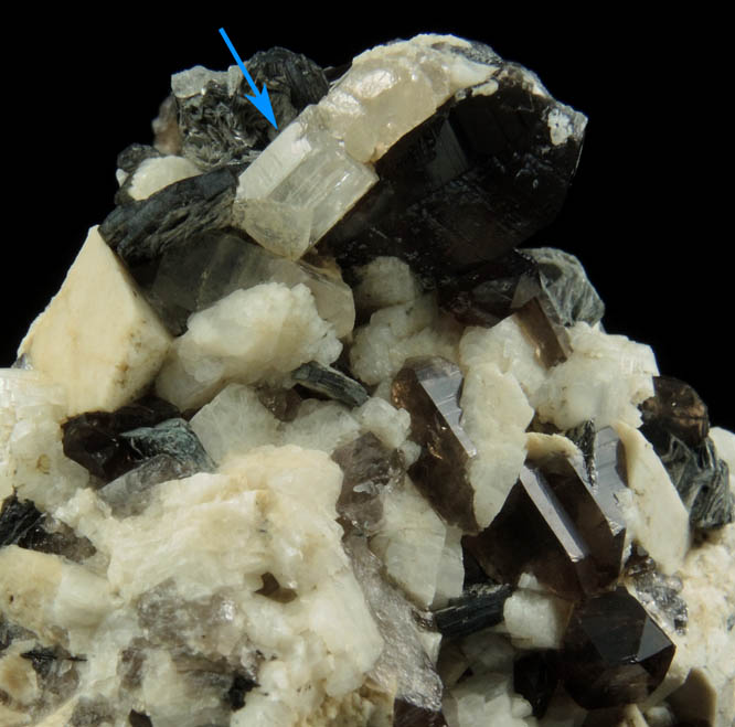 Topaz, Smoky Quartz, Microcline from Diamond Rocks, Hare's Gap, Mournes, County Down, Ireland